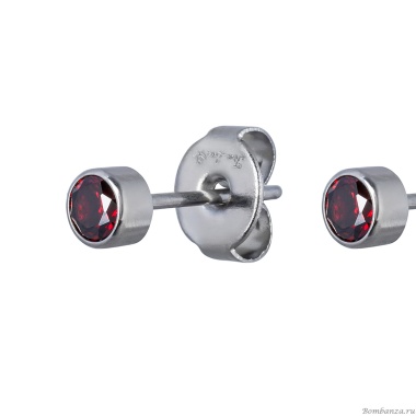 Пусеты Fiore Luna, Cubic zirconia Garnet, SWE0128 GR S Пусеты Fiore Luna, Cubic zirconia Garnet, SWE0128 GR S